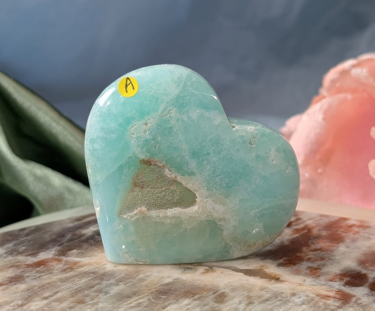 Caribbean Calcite Puffy Heart
