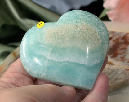 Caribbean Calcite Puffy Heart