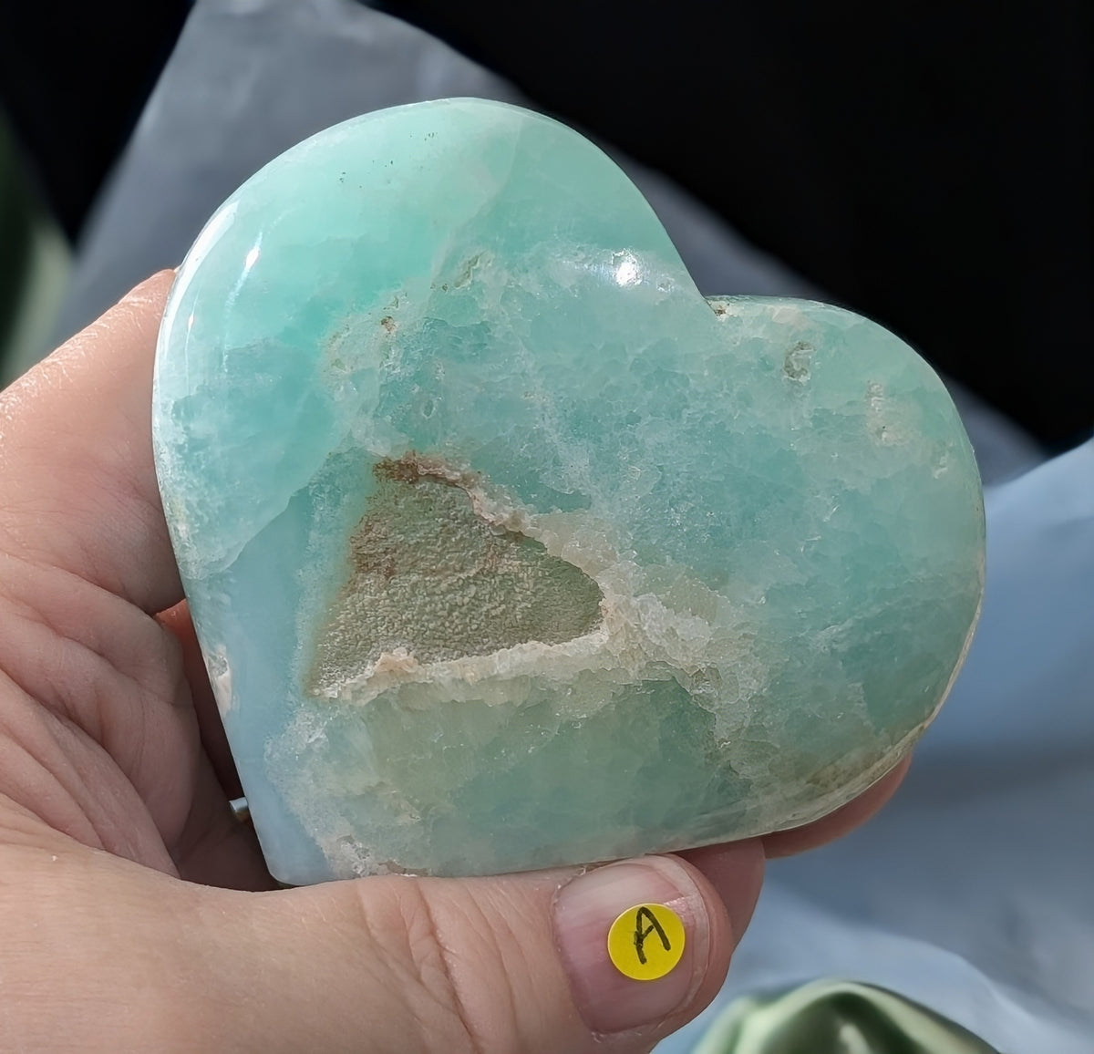 Caribbean Calcite Puffy Heart