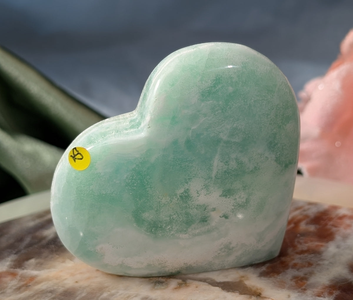 Caribbean Calcite Puffy Heart