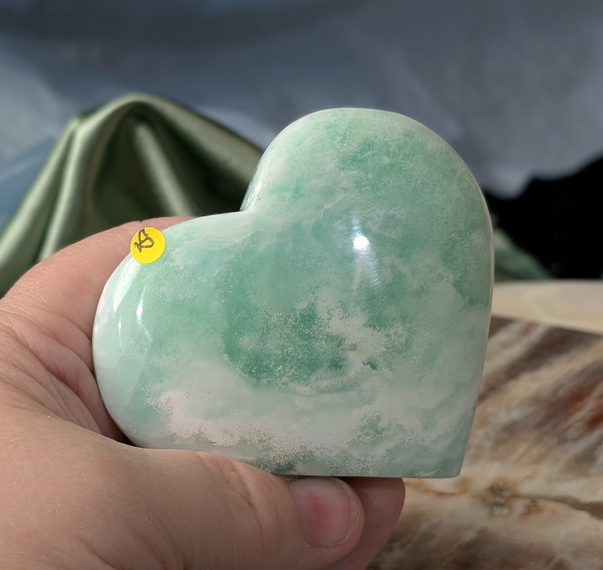 Caribbean Calcite Puffy Heart