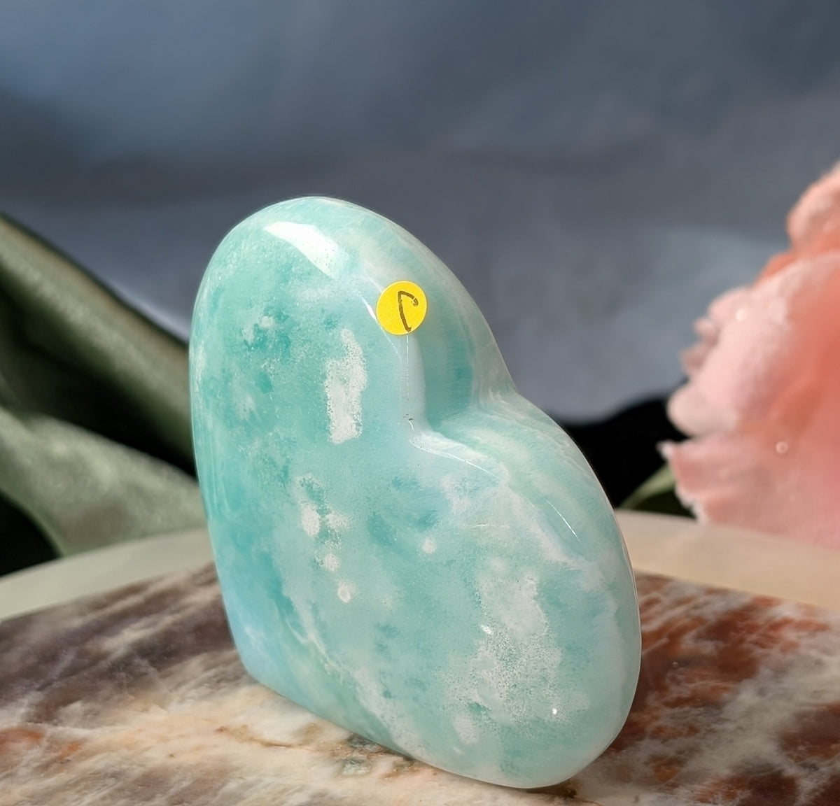 Caribbean Calcite Puffy Heart