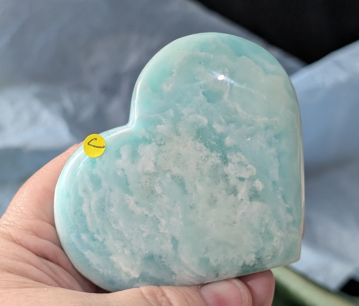 Caribbean Calcite Puffy Heart