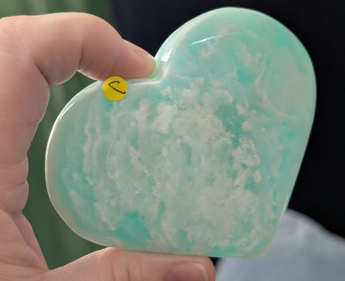 Caribbean Calcite Puffy Heart