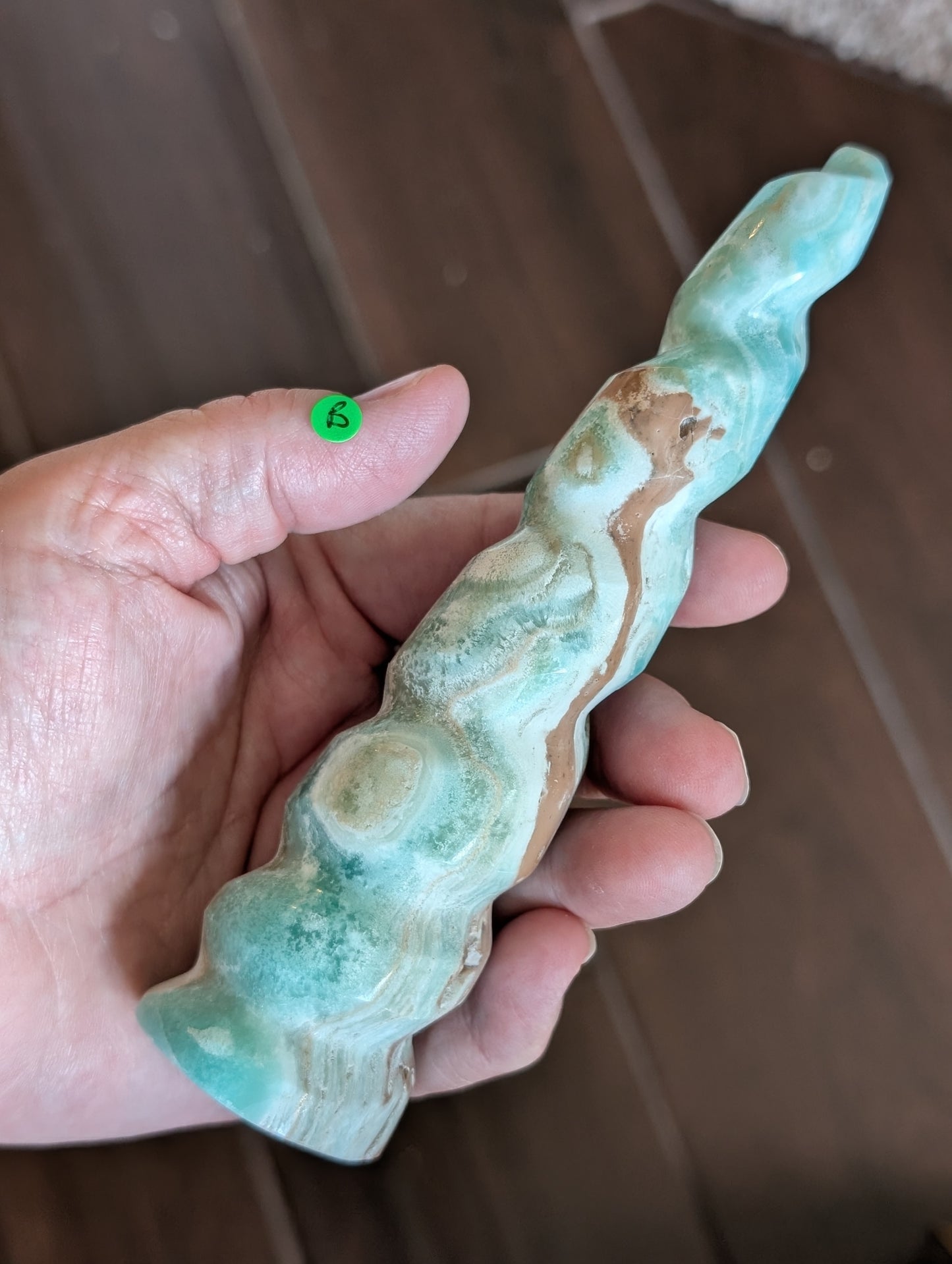 Caribbean Calcite Unicorn Horn 1B4
