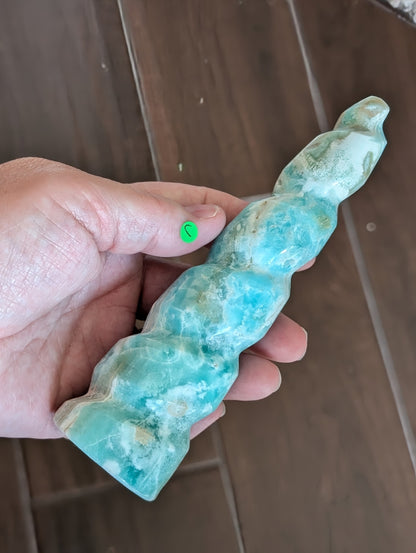Caribbean Calcite Unicorn Horn 1C2