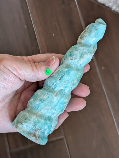Caribbean Calcite Unicorn Horn 1C3