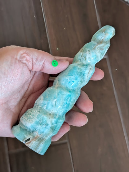 Caribbean Calcite Unicorn Horn 1C4