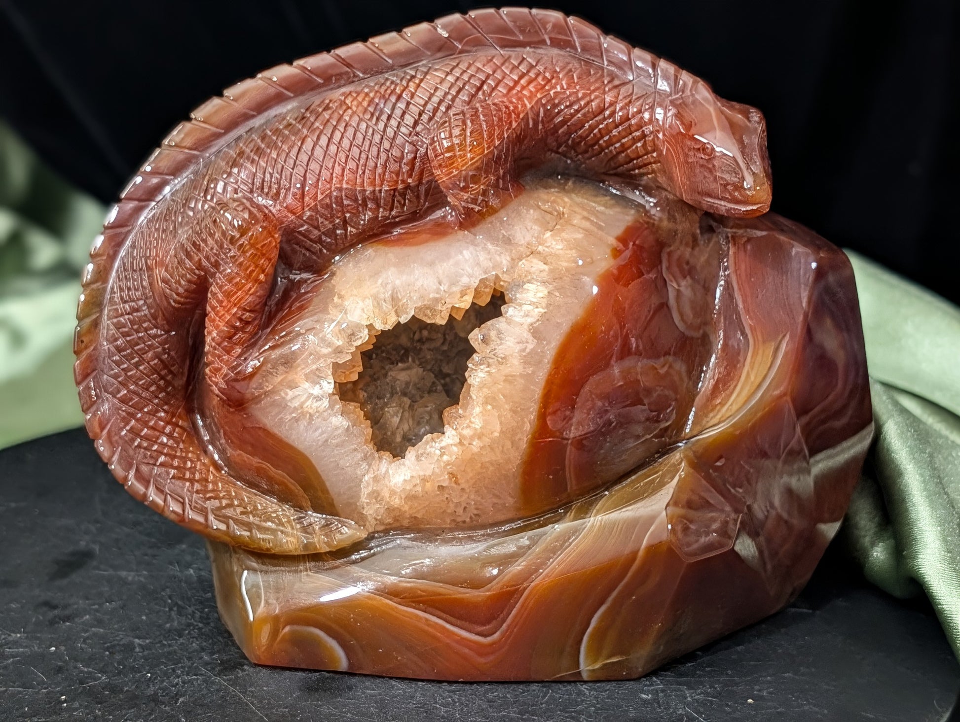 Carnelian Lizard Figurine