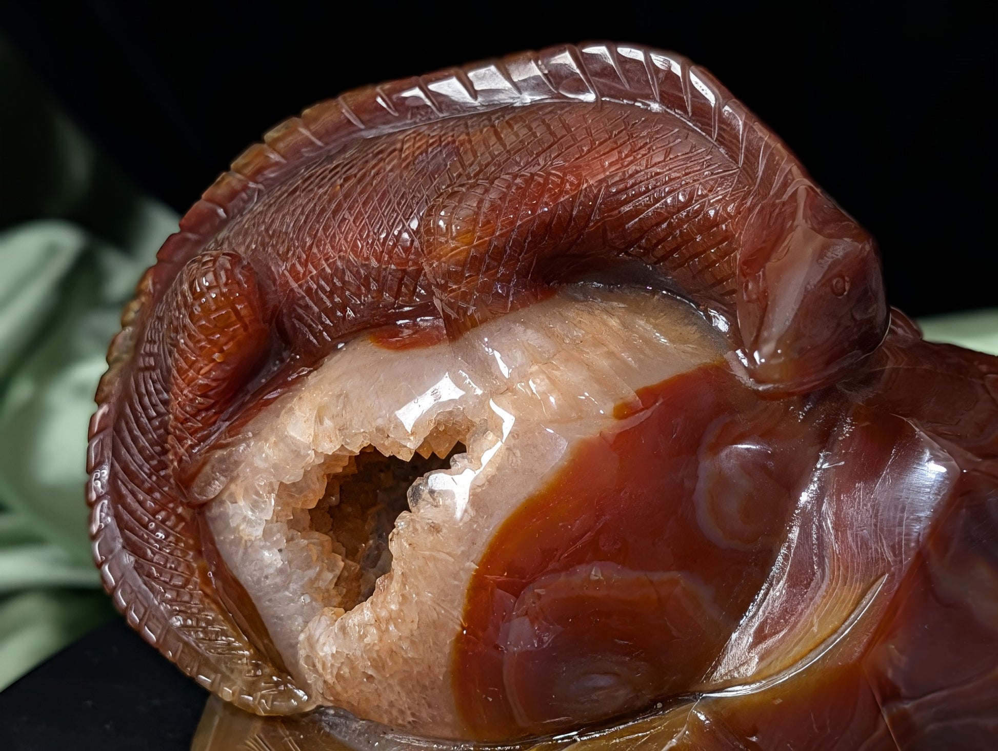 Carnelian Lizard Figurine