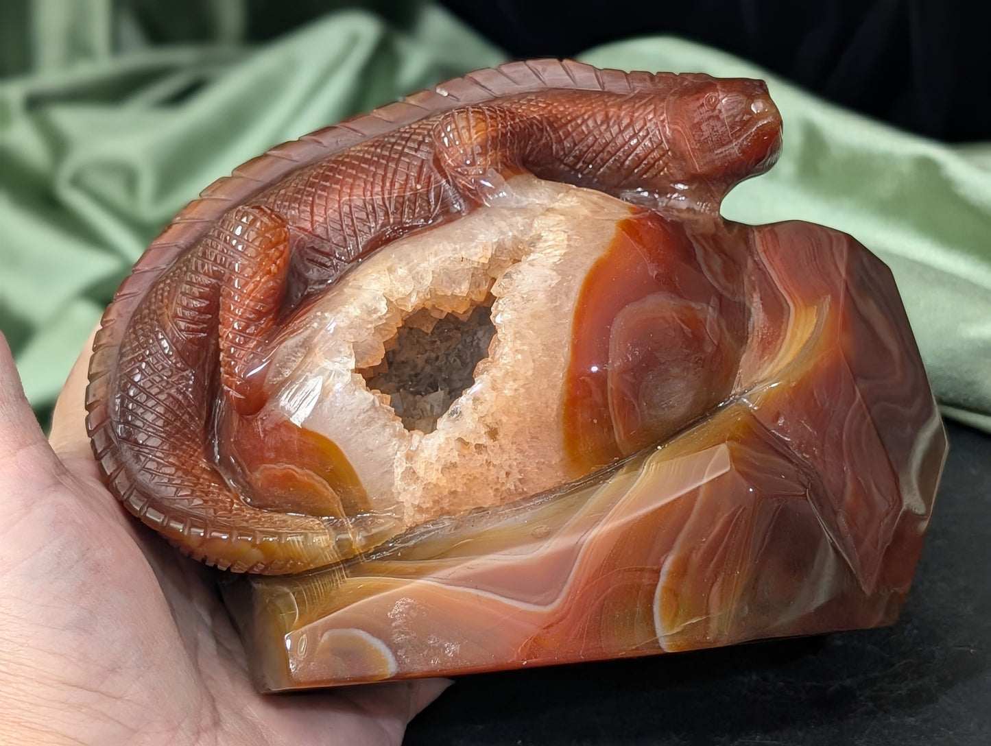 Carnelian Lizard Figurine