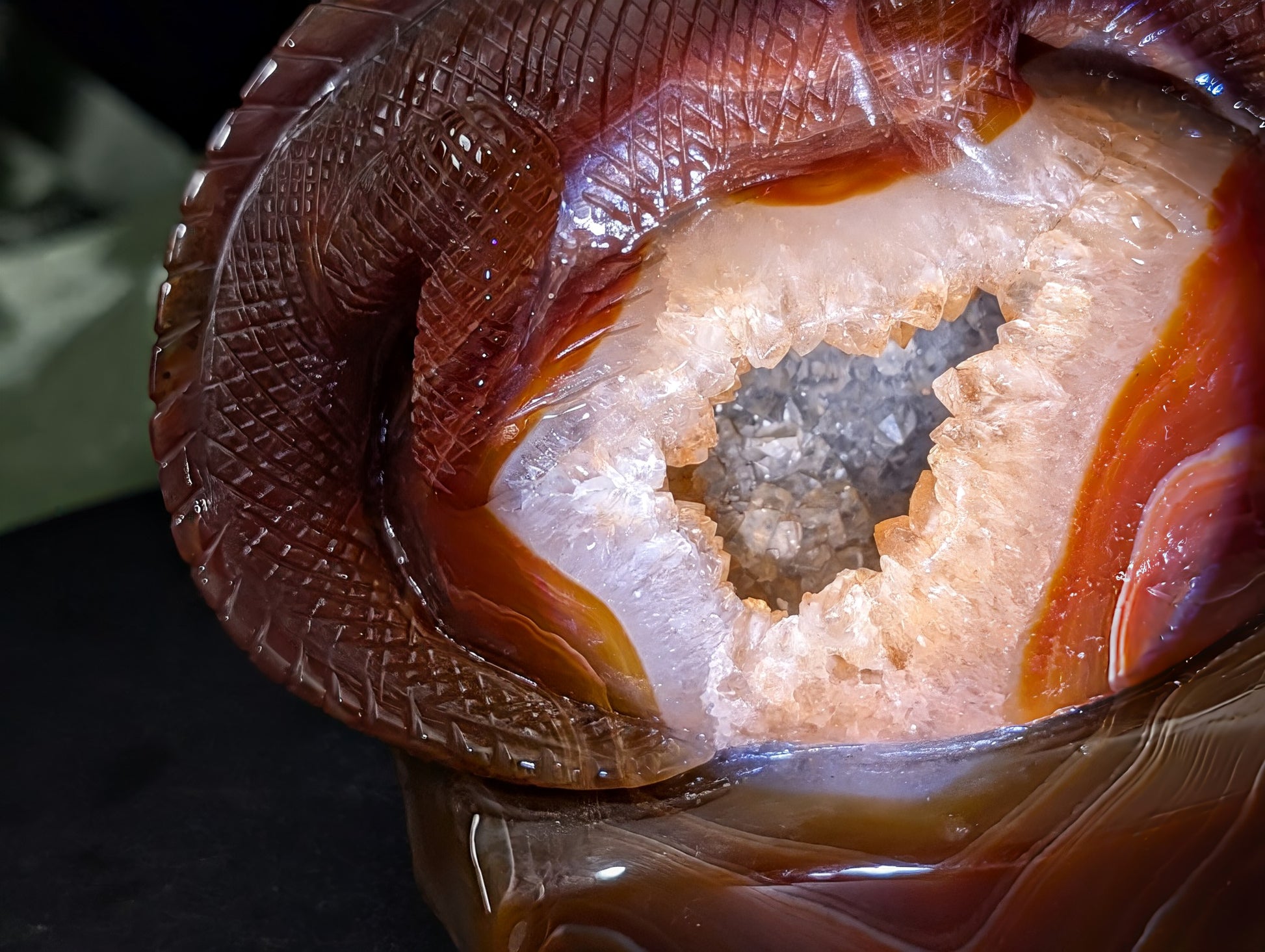 Carnelian Lizard Figurine