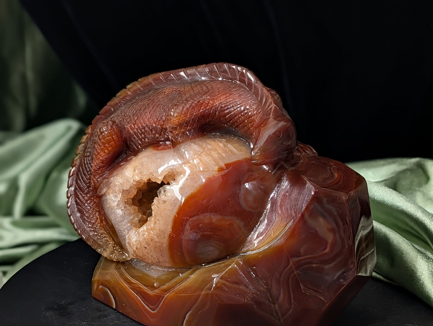Carnelian Lizard Figurine