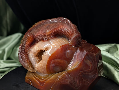 Carnelian Lizard Figurine