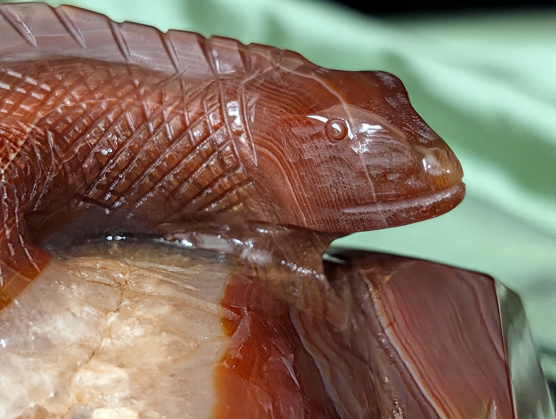 Carnelian Lizard Figurine
