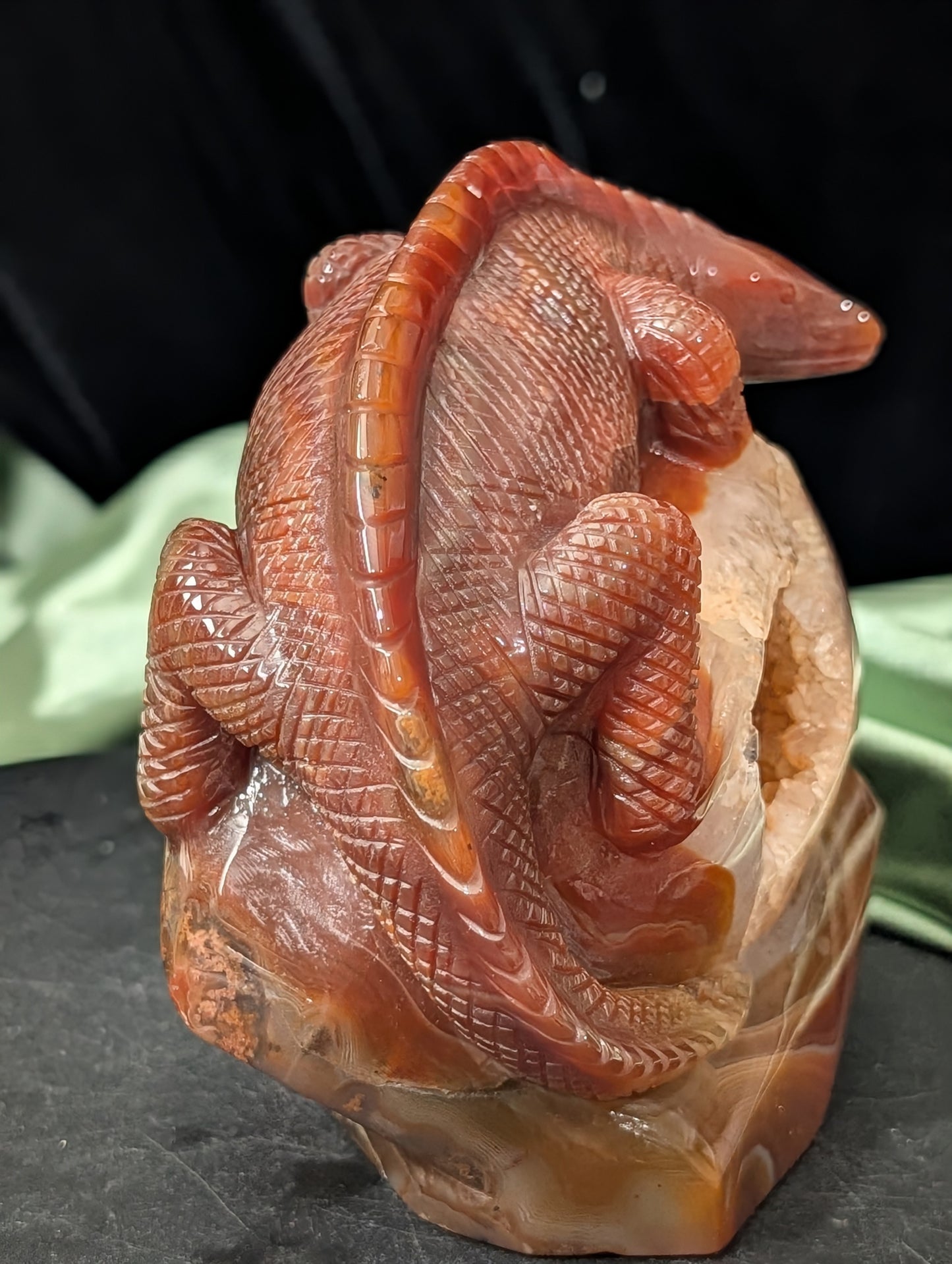 Carnelian Lizard Figurine