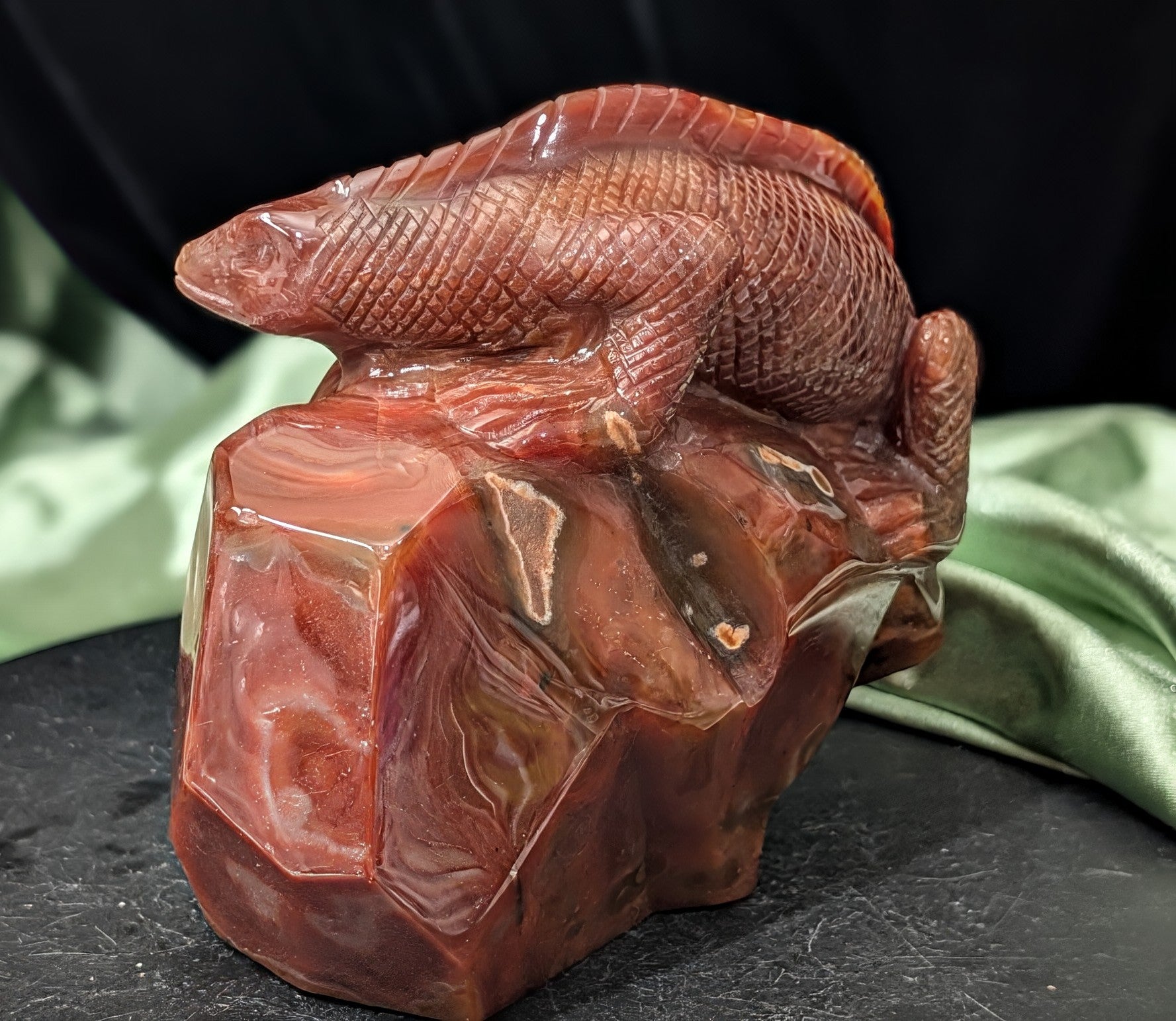 Carnelian Lizard Figurine