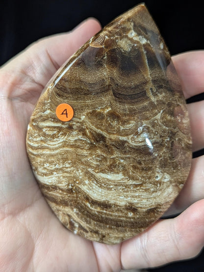 Chocolate Calcite Freeform Flame 1A2