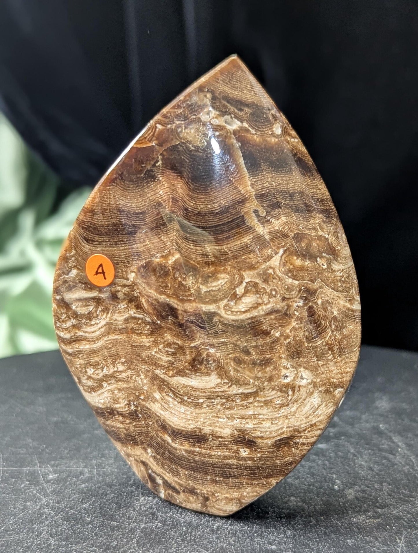 Chocolate Calcite Freeform Flame 1A4