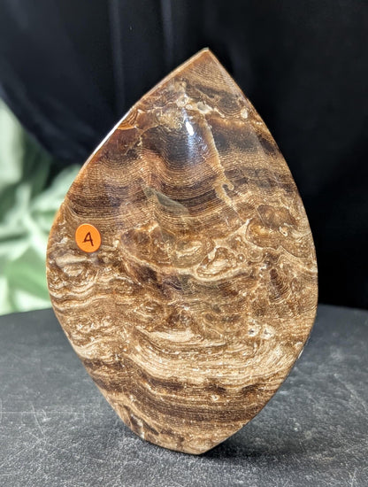 Chocolate Calcite Freeform Flame 1A4