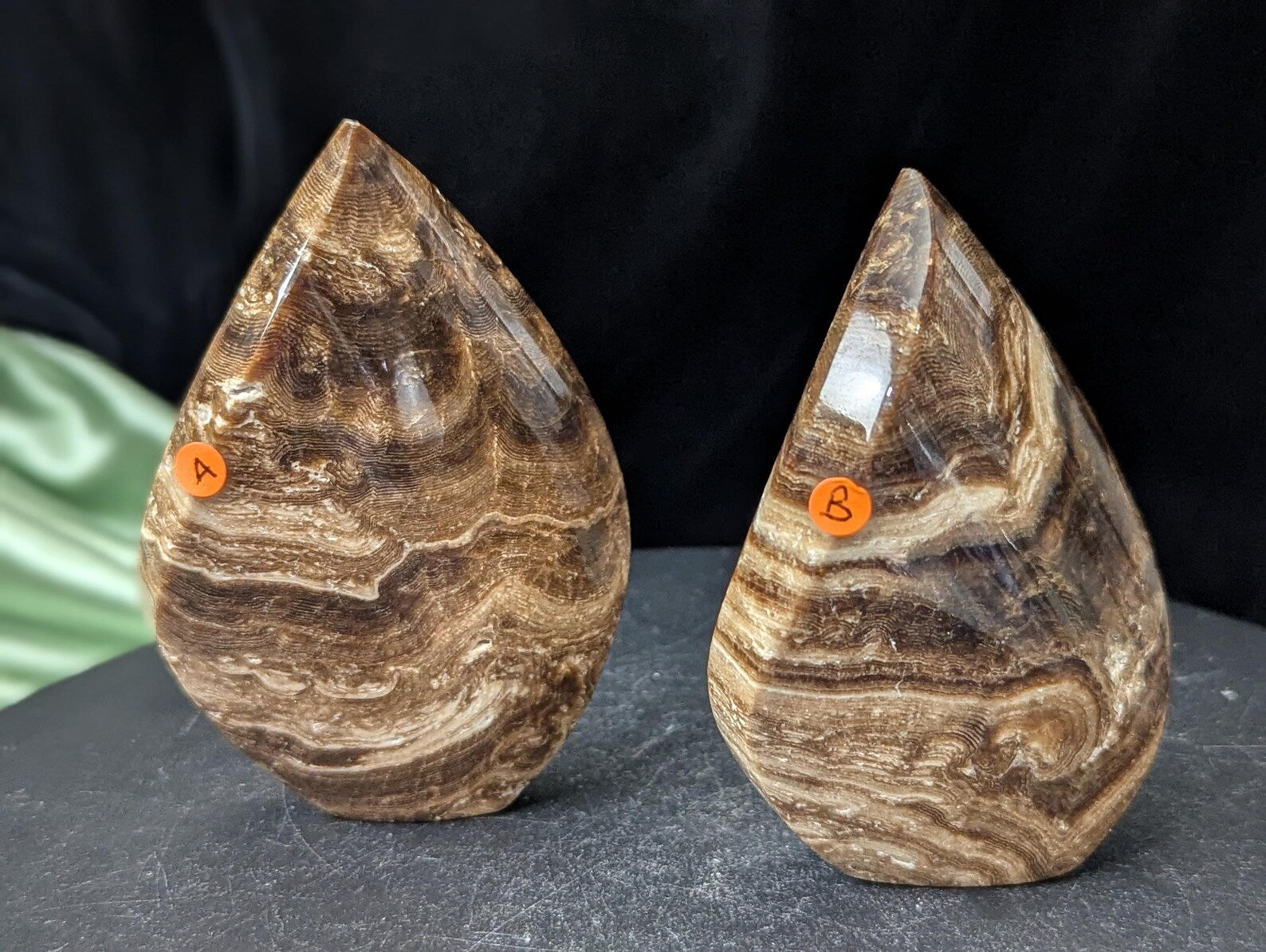 Chocolate Calcite Freeform Flames