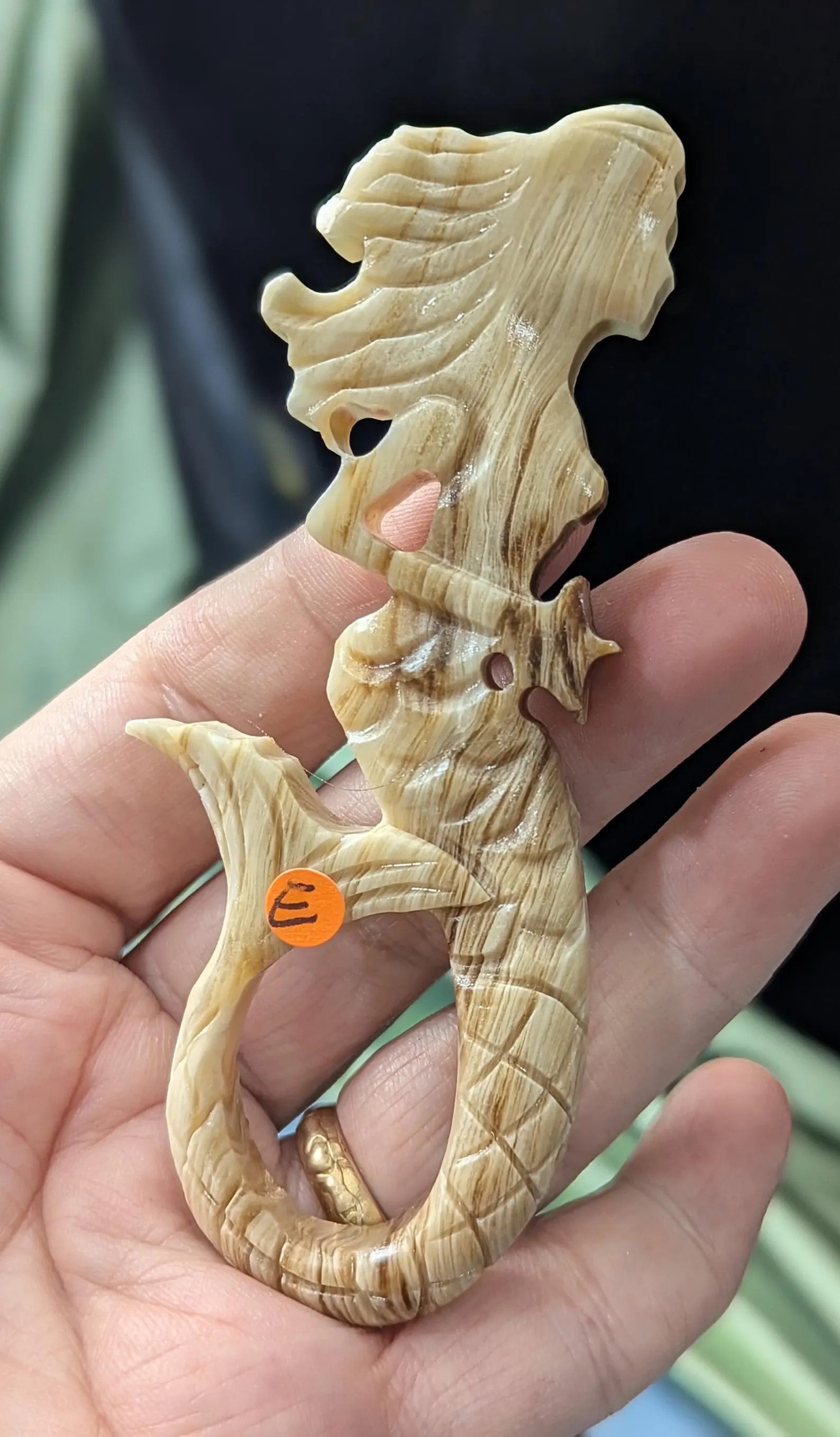 Chocolate Calcite Mermaid Figurine
