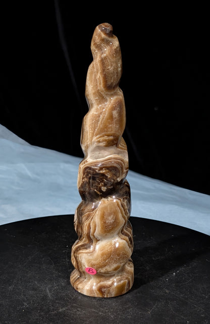 Chocolate Calcite Unicorn Horn