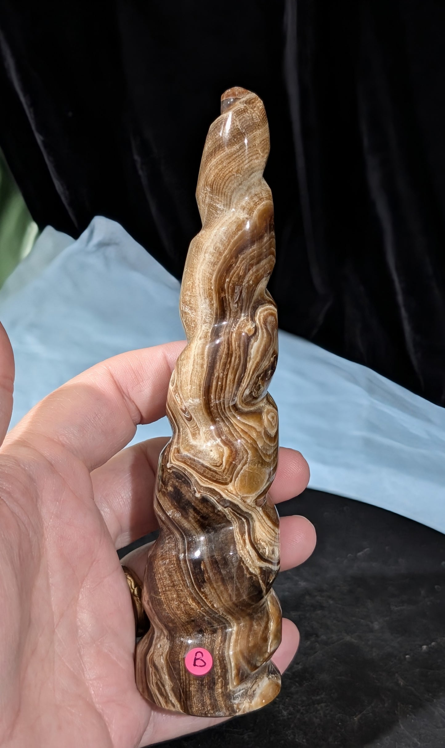 Chocolate Calcite Unicorn Horn