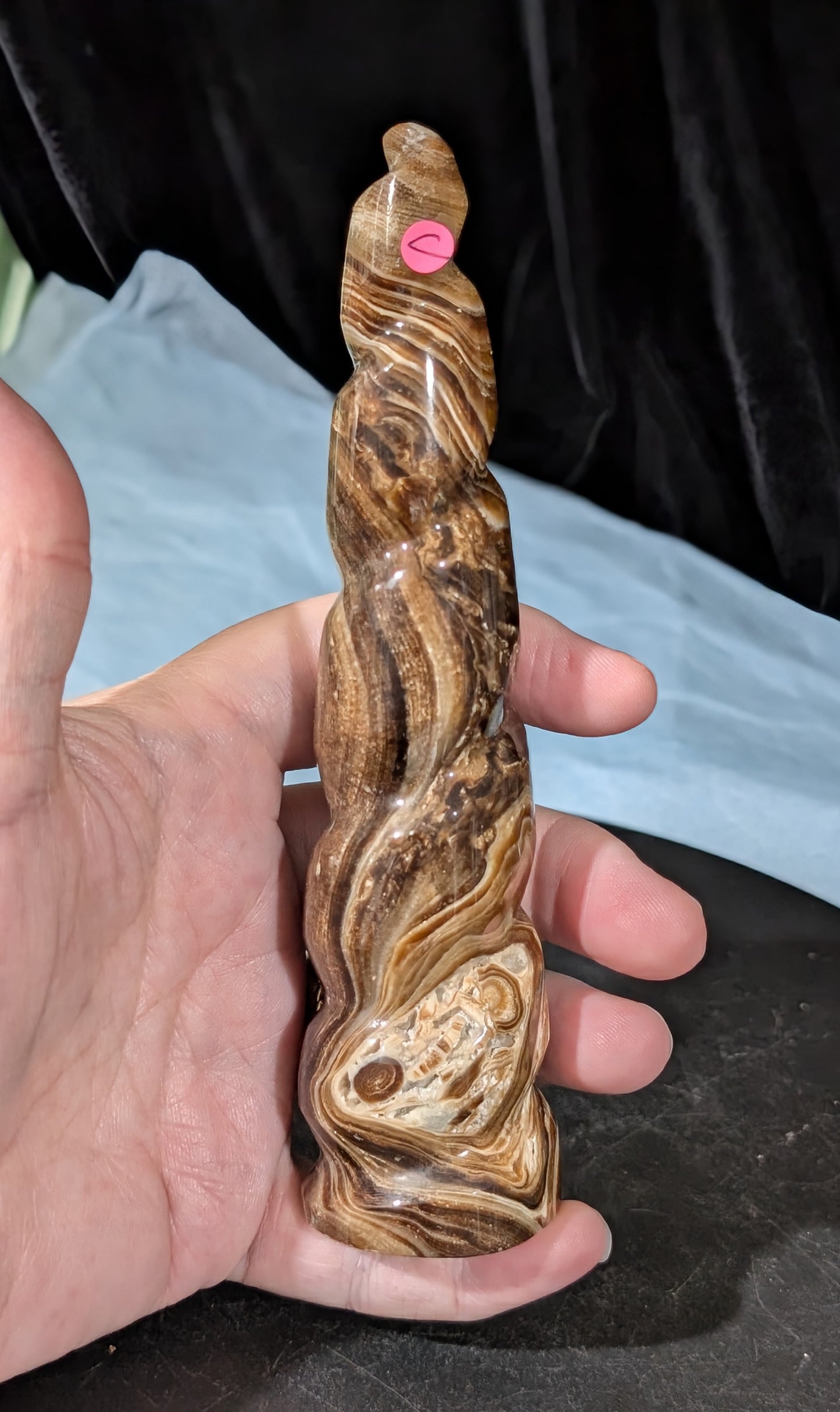 Chocolate Calcite Unicorn Horn