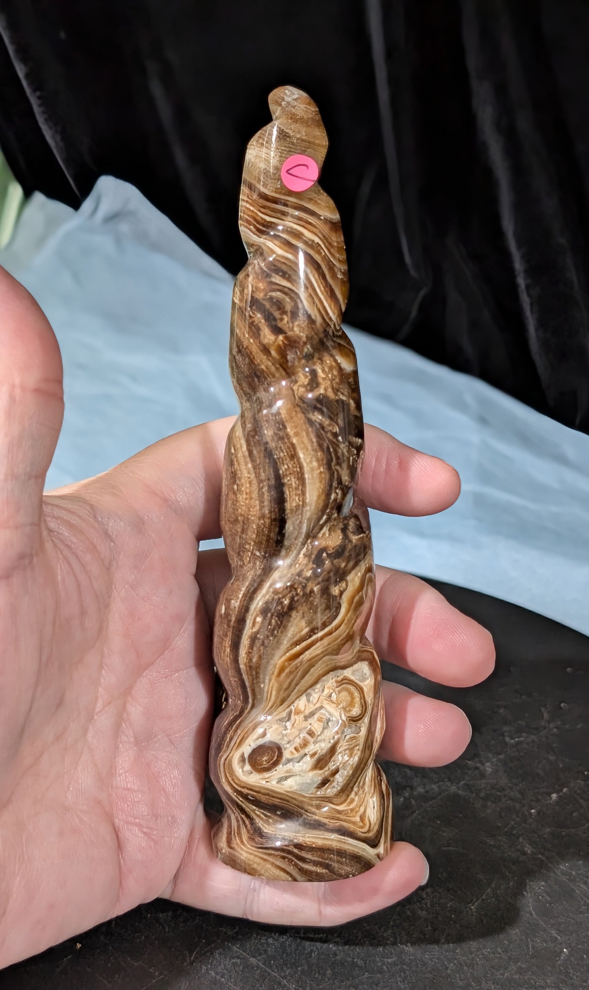 Chocolate Calcite Unicorn Horn