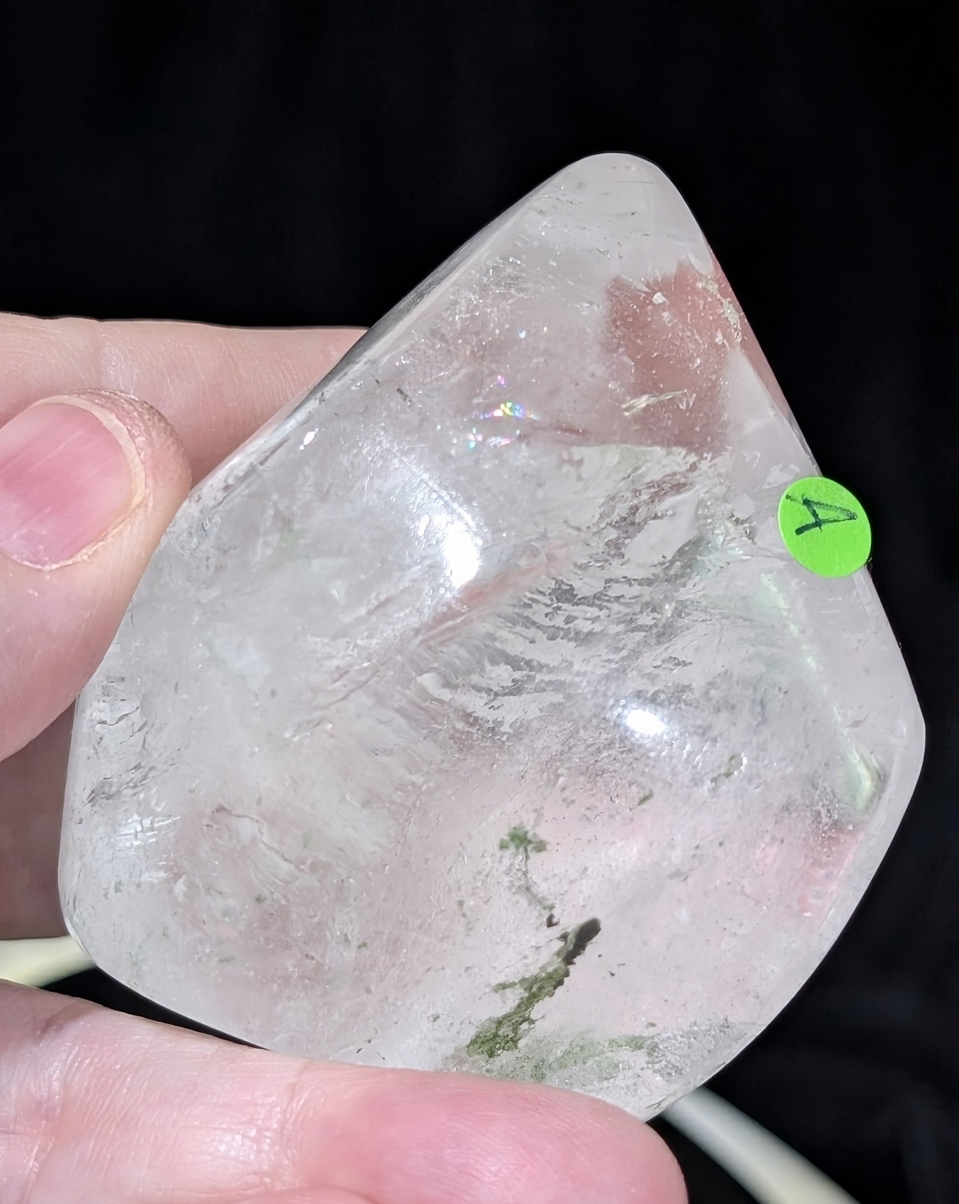 Clear Quartz Freeform with Chlorite Inclusions