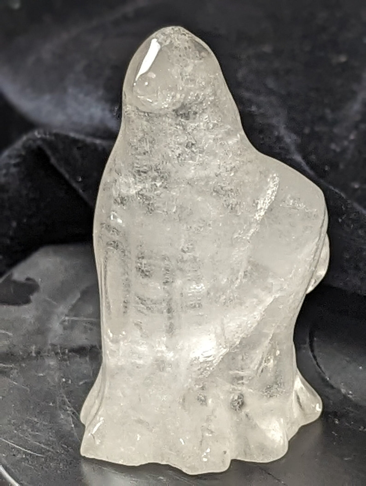 Clear Quartz Trick or Treating Ghost Figurine
