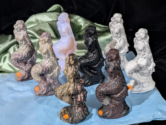 Crystal Mermaid Figurines