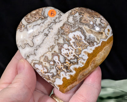 Dendritic Calcite Heart 1B2
