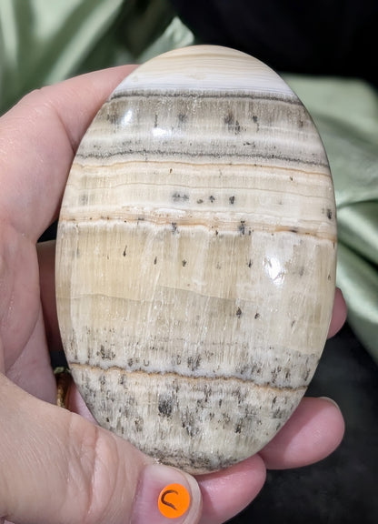 Dendritic Honey Calcite Palm
