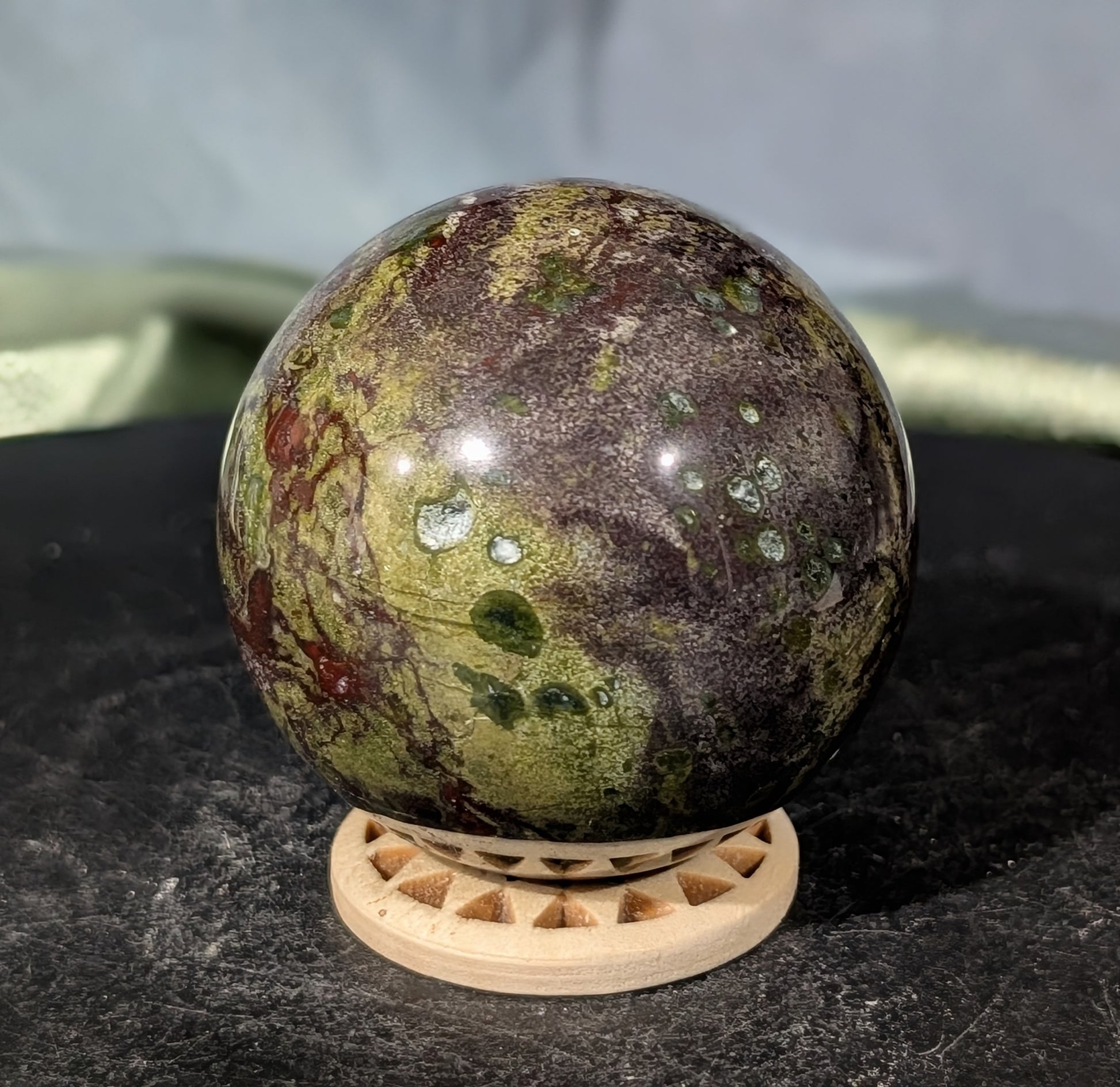 Dragon Bloodstone Sphere
