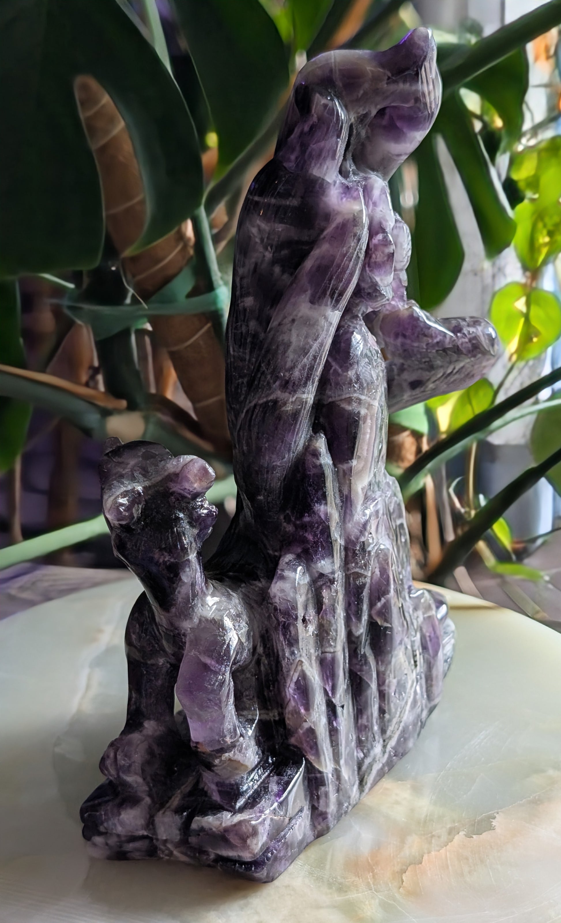 Dream Amethyst Nine Tailed Fox Figurine
