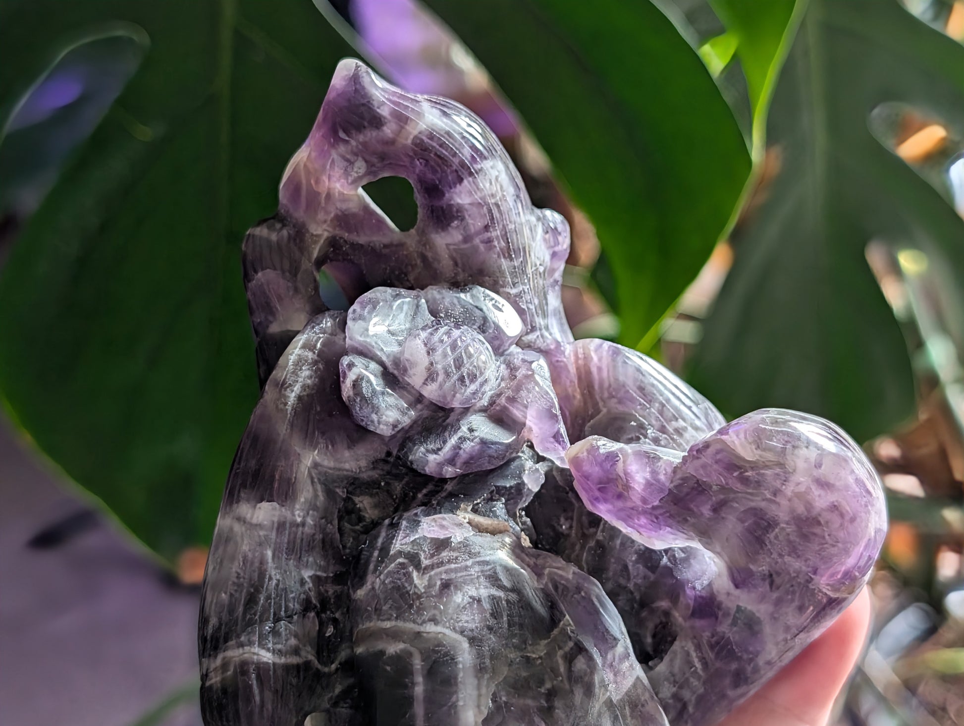 Dream Amethyst Nine Tailed Fox Figurine