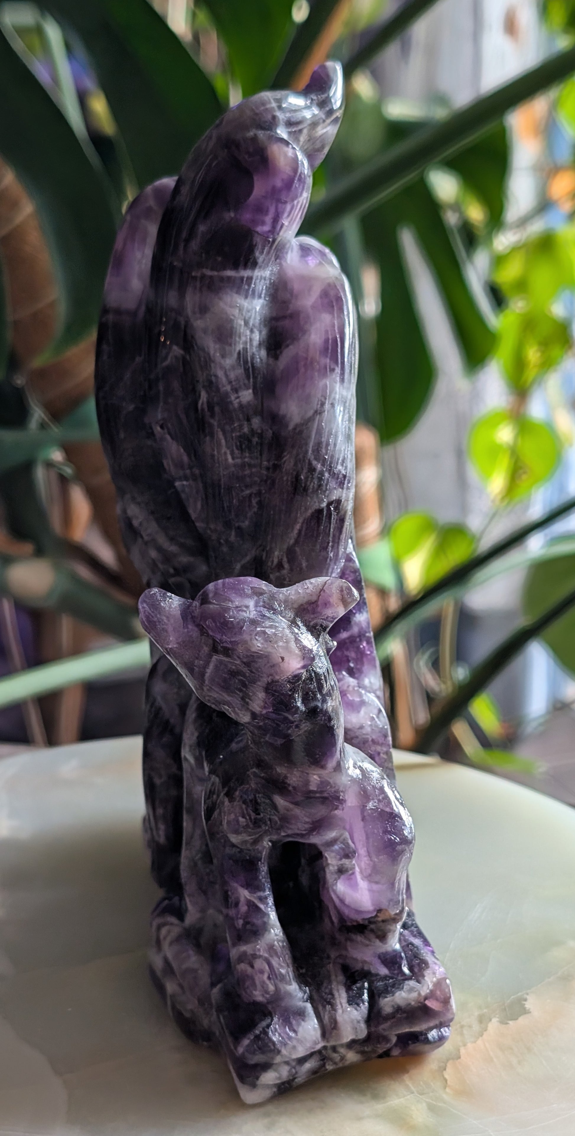 Dream Amethyst Nine Tailed Fox Figurine