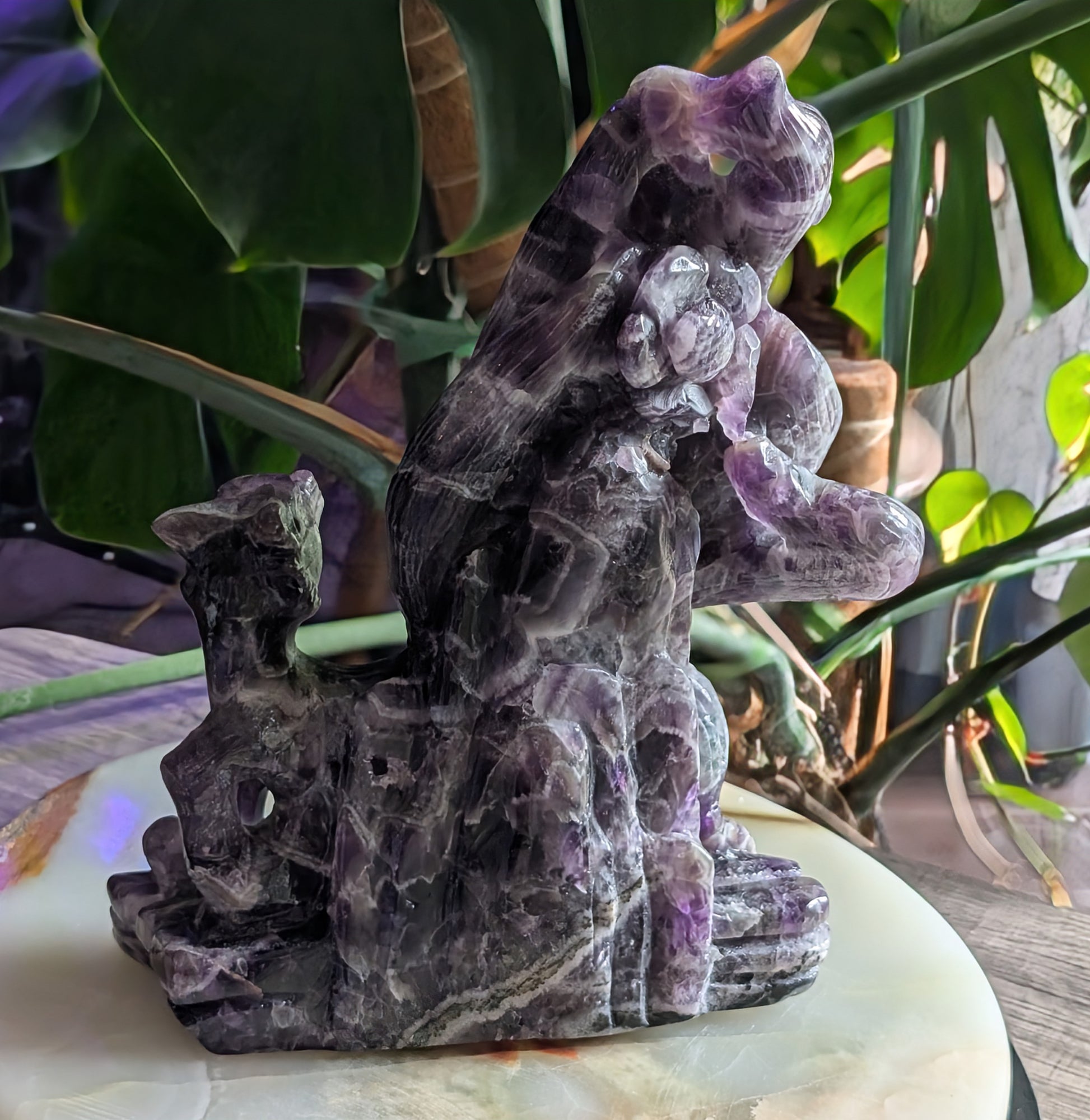 Dream Amethyst Nine Tailed Fox Figurine