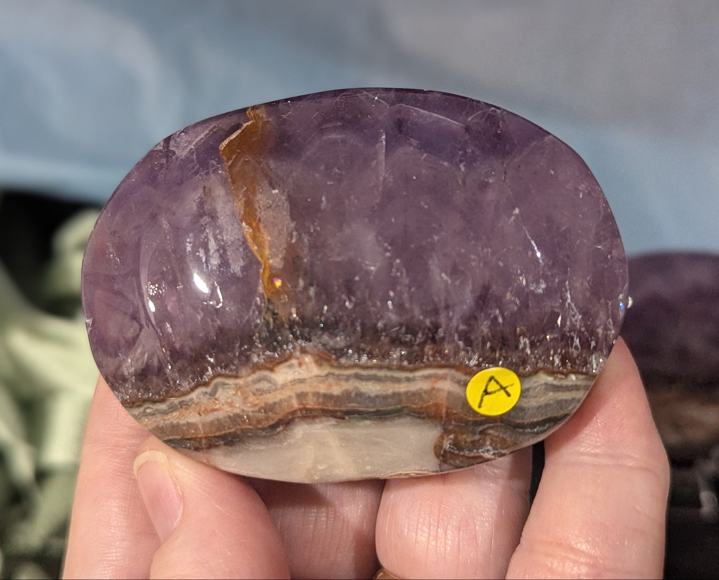 Dream Amethyst Palm Stone