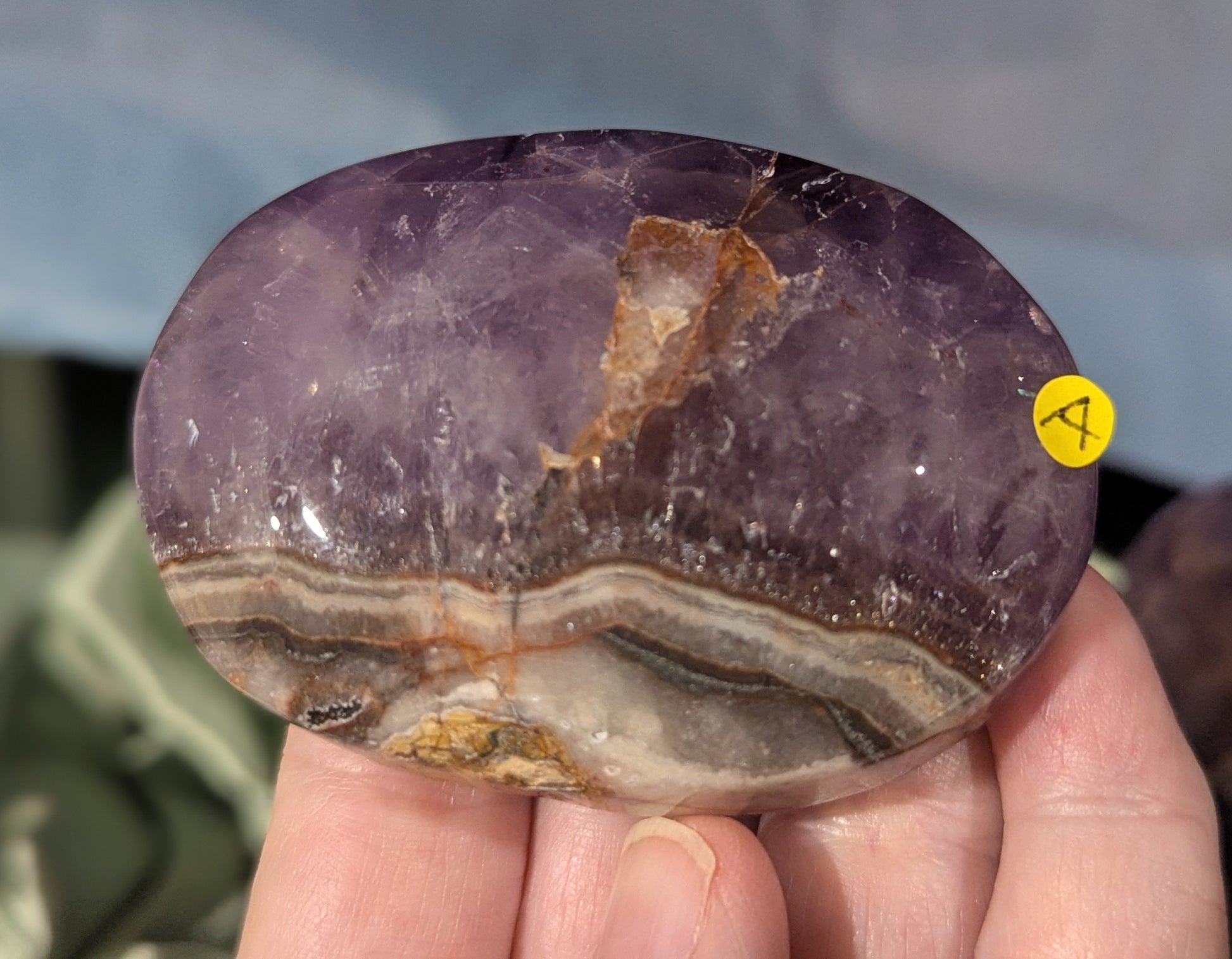 Dream Amethyst Palm Stone