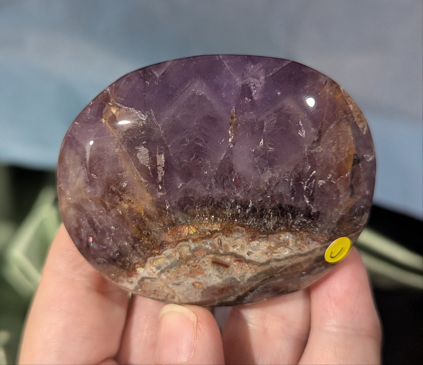 Dream Amethyst Palm Stone
