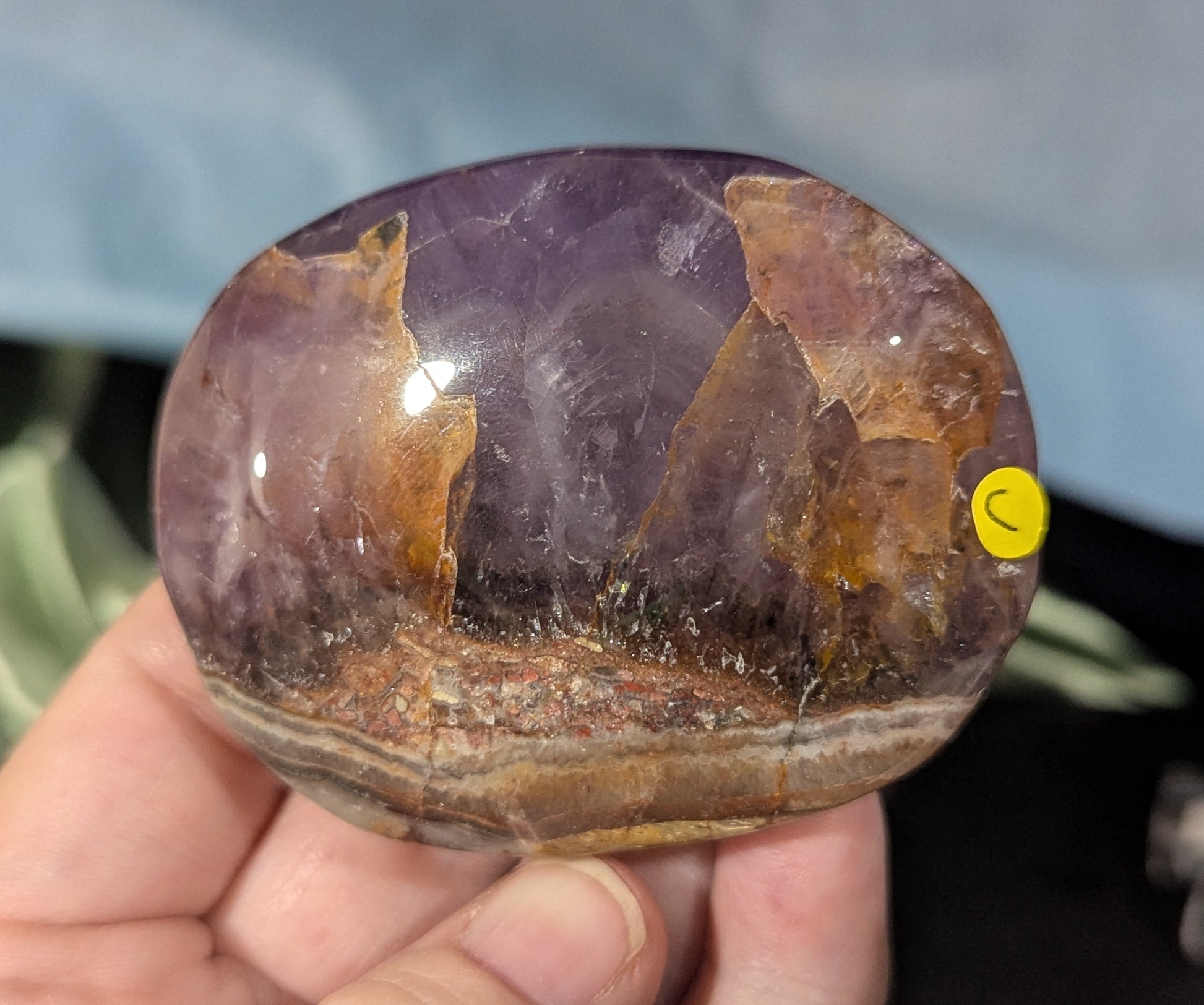 Dream Amethyst Palm Stone