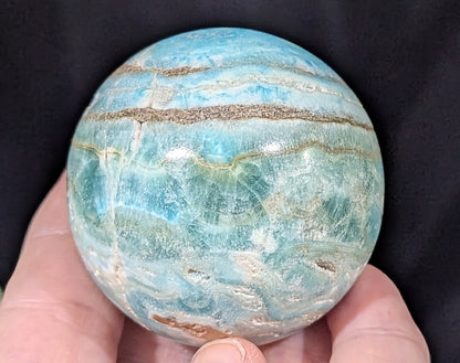 Druzy Blue Aragonite and Smithsonite Sphere