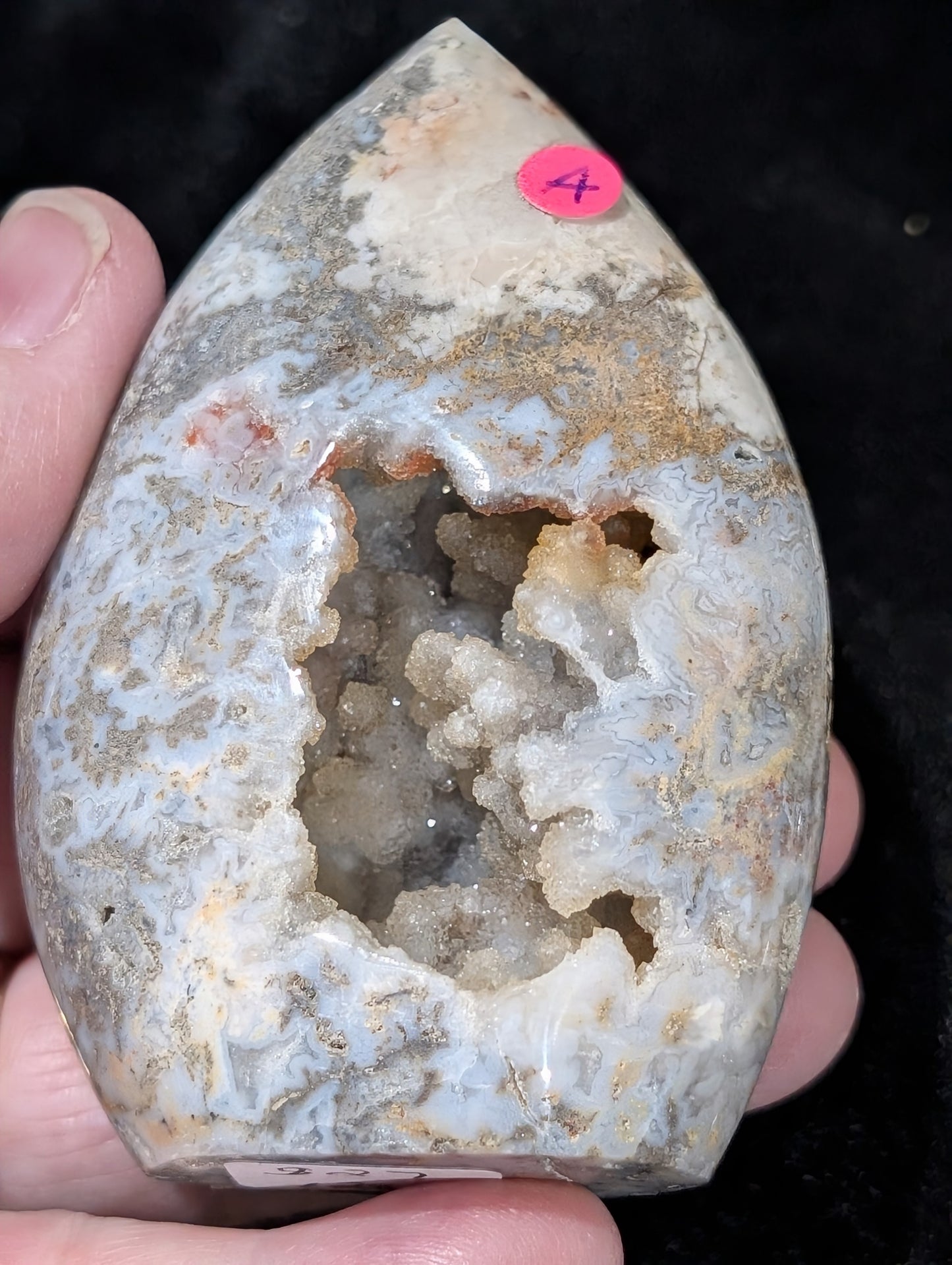 Druzy Indonesian Blue Moss Agate Freeform 1A3