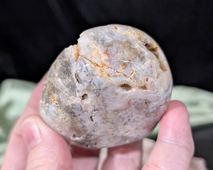 Druzy Indonesian Blue Moss Agate Freeform 1B7