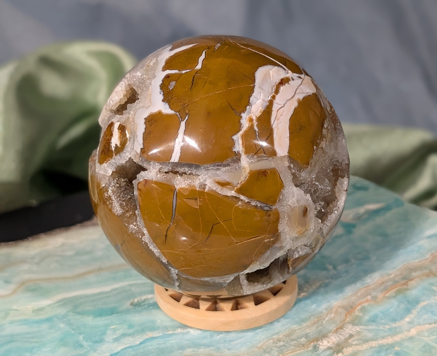 Druzy Maligano Jasper Sphere
