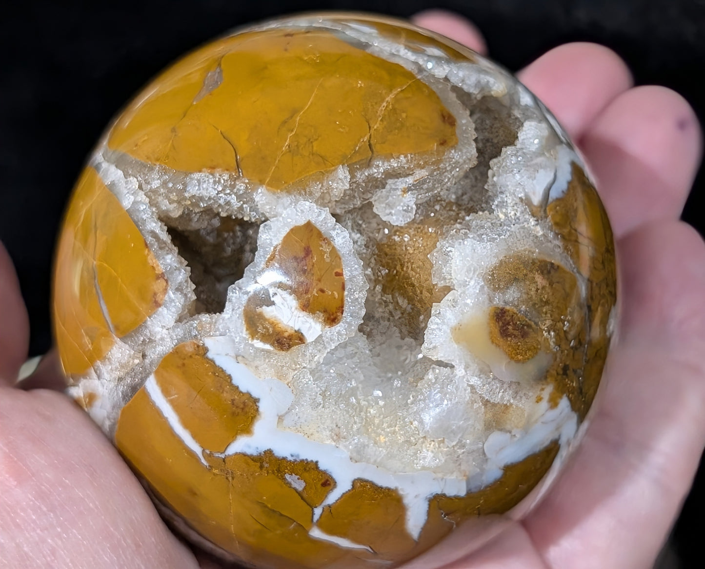 Druzy Maligano Jasper Sphere