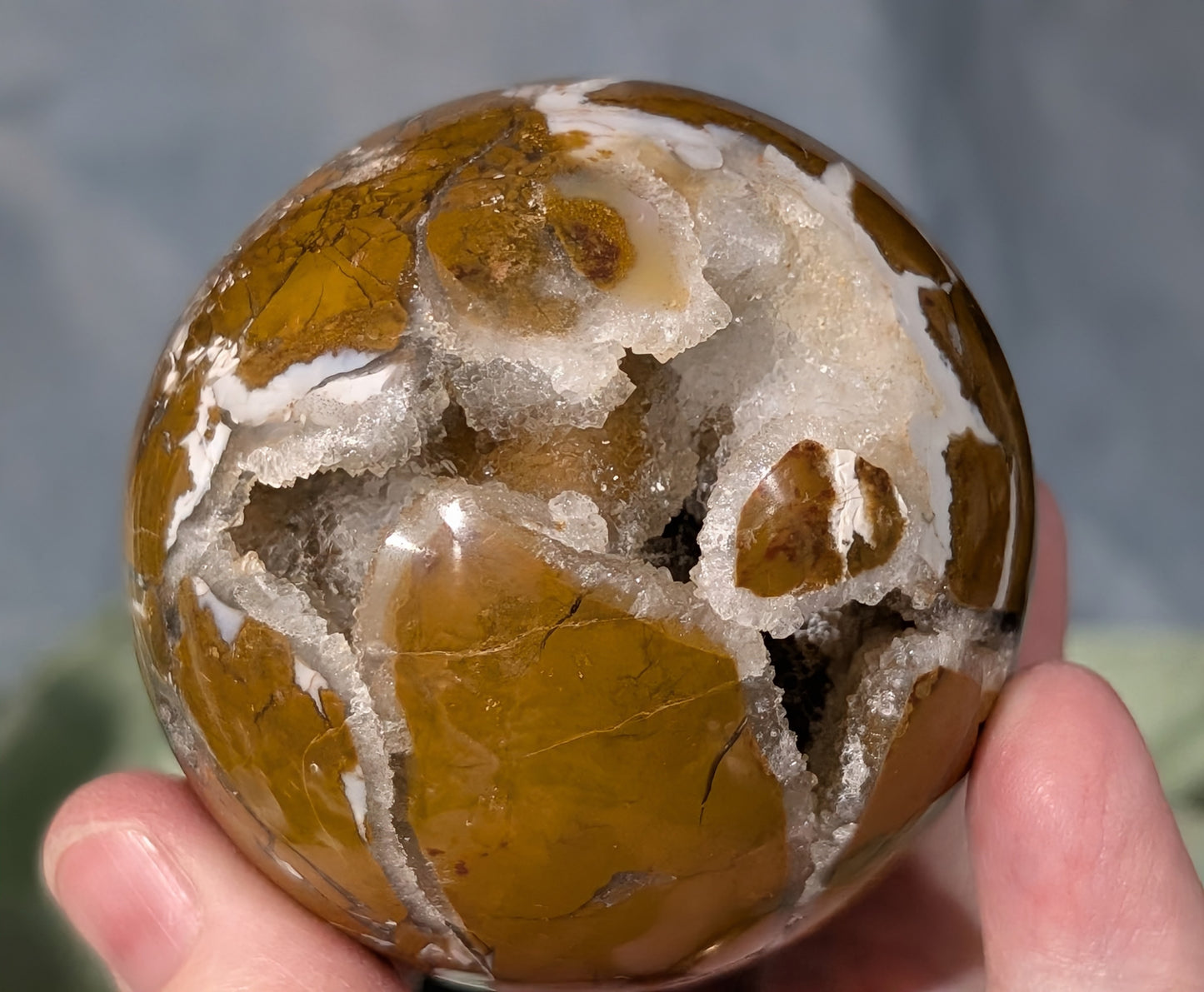 Druzy Maligano Jasper Sphere